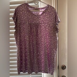 Purple Patterned Women's Top